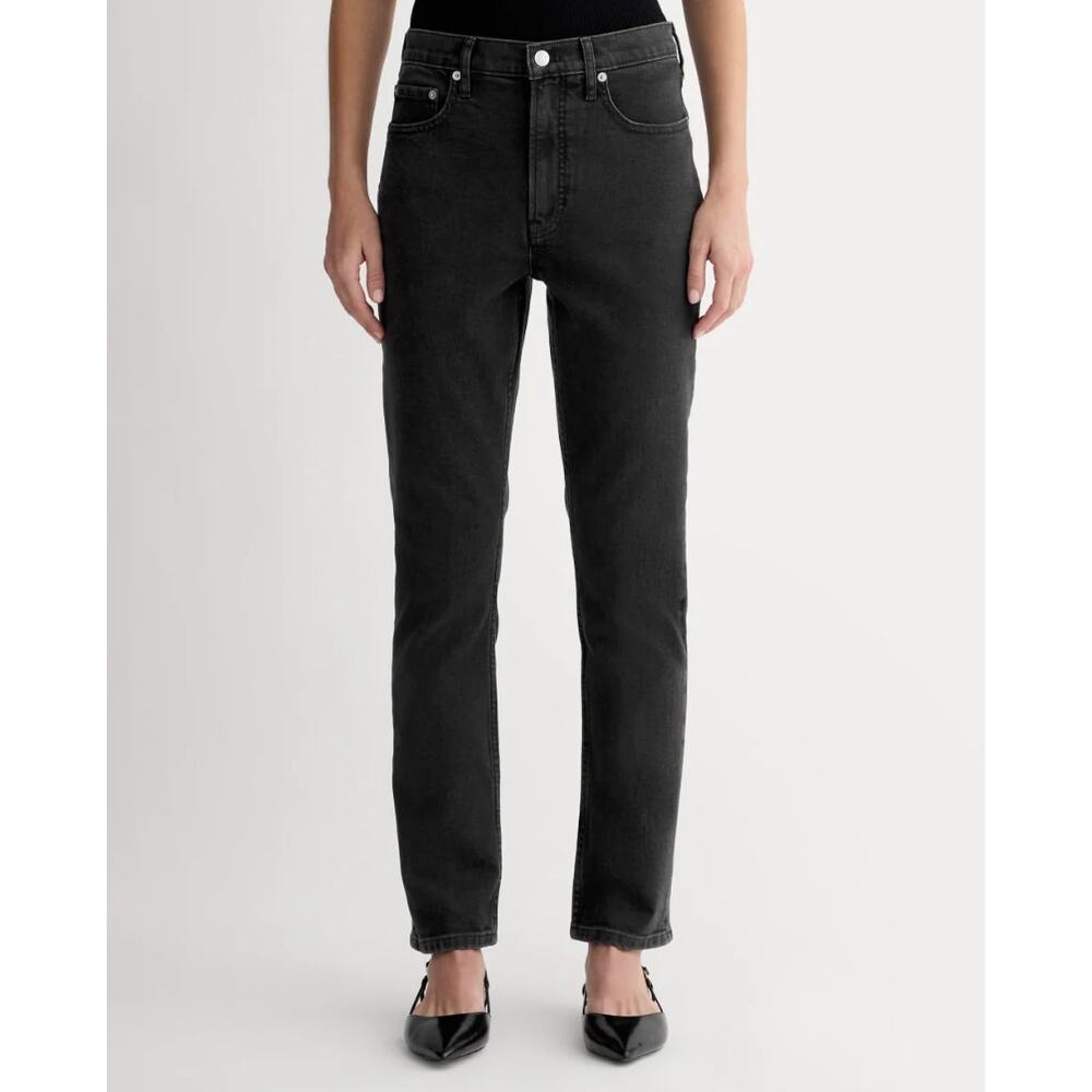 NEW Everlane Sz 29‎ The Cheeky Straight Jean in Washed Black